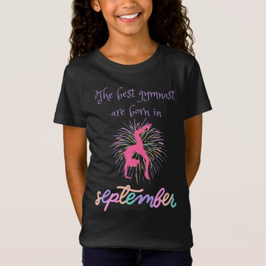 De beste gymnast wordt geboren in september t-shirt (Voorkant)