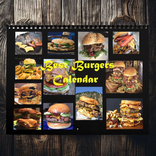 De beste hamburgers op een kalender