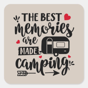 De beste herinneringen aan kunst Camping Vierkante Sticker