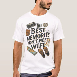 De Beste Herinneringen Hebben Geen Wifi Reis T-shi T-shirt