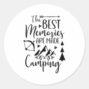 De beste herinneringen worden gemaakt door kampere ronde sticker