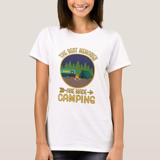 De beste herinneringen zijn gemaakt Camping T-shirt (Voorkant)