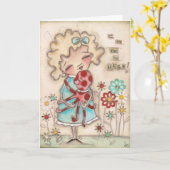 De beste heupger - Wenskaart Kaart (Gele Bloem)