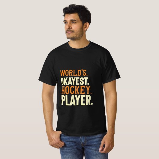 De beste hockeyspeler ter wereld t-shirt (Voorkant volledig)
