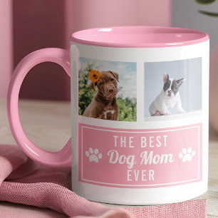 De Beste Hond Moeder Ooit Roze Huisdier Collage Fo Mok