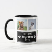 De Beste Hond Moeder Ooit Zwarte Huisdier Collage Mok (Links)