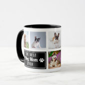 De Beste Hond Moeder Ooit Zwarte Huisdier Collage Mok (Voorkant links)