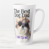 De beste hond pap Shih Tzu niet Vaders Dag Latte Mok (Rechts)