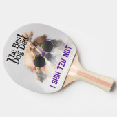 De beste hond pap Shih Tzu niet Vaders Dag Tafeltennisbatje (Zijkant)