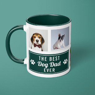 De Beste Hond Papa Ooit Groen Huisdier Collage Fot Mok