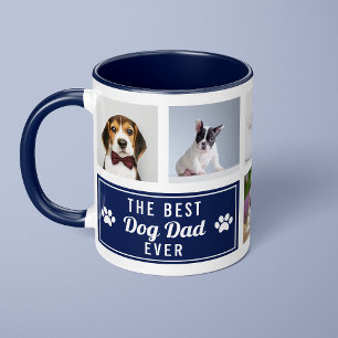 De Beste Hond Papa Ooit Navy Blauwe Huisdier Colla Mok