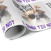 De beste hond papa Shih Tzu Niet Vaderdag Cadeaupapier (Rol Hoek)