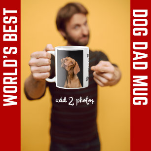 De beste hond ter wereld - Dad Heart Paw 2 Foto Koffiemok