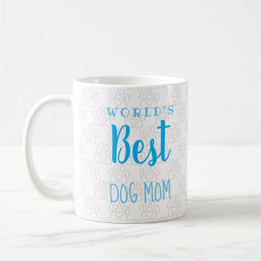 De beste hond ter wereld, mama! (aanpasbaar) koffiemok (Links)