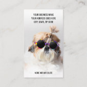 De beste hond trimmer Shih Tzu Niet Logo QR code Visitekaartje (Achterkant)