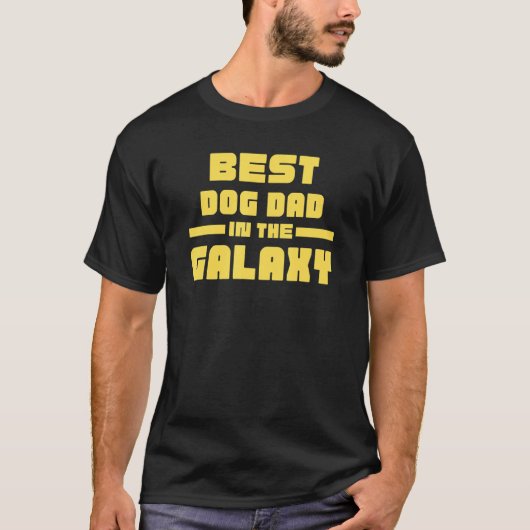 De beste hond vader in de melkweg t-shirt (Voorkant)