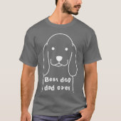 De beste hond vader ooit 1 witte hond grijs man t-shirt (Voorkant)