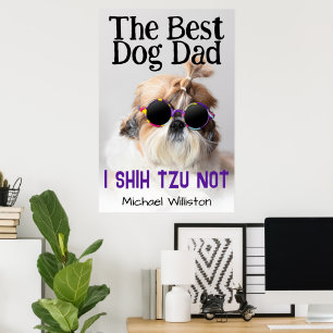 De beste hond vader Shih Tzu niet aangepaste naam  Poster