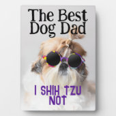 De beste hond vader Shih Tzu Niet Vaderdag Fotoplaat (voorkant)