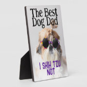 De beste hond vader Shih Tzu Niet Vaderdag Fotoplaat (Zijkant)