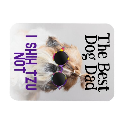 De beste hond vader Shih Tzu Niet Vaderdag Magneet (Horizontaal)