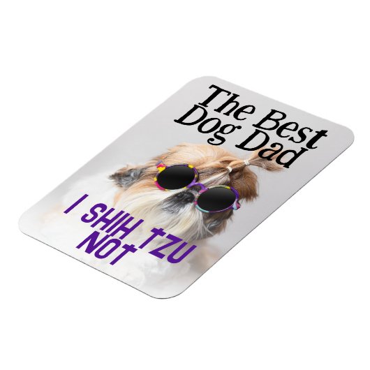 De beste hond vader Shih Tzu Niet Vaderdag Magneet (Linkerzijde)