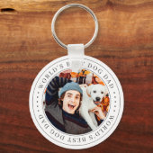 De beste hond van de wereld, een klassieke eenvoud sleutelhanger (Voorkant)