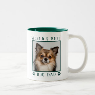 De beste hond van de wereld schildert foto's groen tweekleurige koffiemok