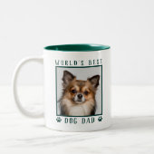 De beste hond van de wereld schildert foto's groen tweekleurige koffiemok (Links)