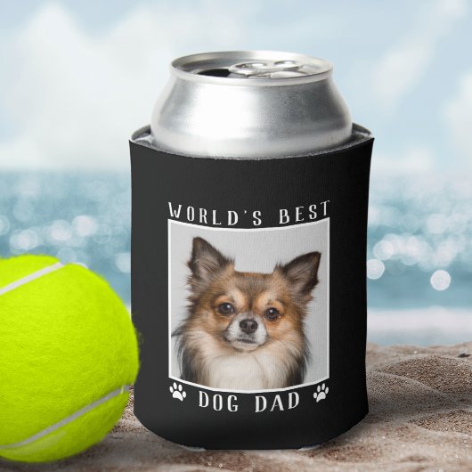 De beste hond van de wereld schildert foto's op zw blikjeskoeler