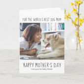 De beste hond van Fur World| Moederdag Kaart (Gele Bloem)