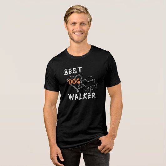 De beste hond Walker Tri-Blend Shirt (Voorkant volledig)