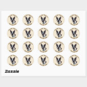 De beste honden worden gered - Boston Terrier Ronde Sticker (Vel)