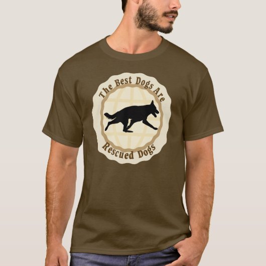 De beste honden worden gered - Duitse herderhond T-shirt (Voorkant)