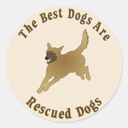 De beste honden worden gered - Mutts Ronde Sticker (Voorkant)