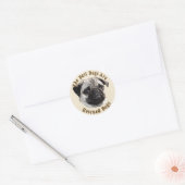 De beste honden worden gered (PUG) Ronde Sticker (Envelop)