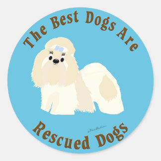 De beste honden worden gered (Shih Tzu) Ronde Sticker