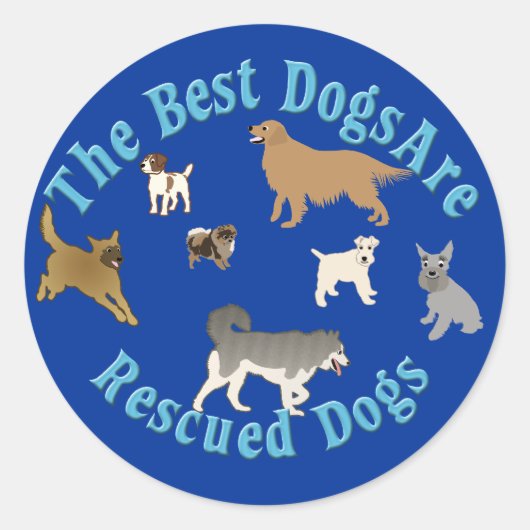 De beste honden zijn reddingswerkers ronde sticker (Voorkant)