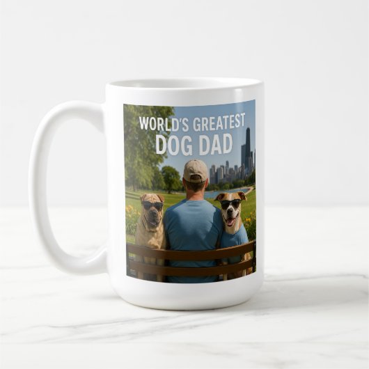 De beste hondenvader ter wereld - Cool Crew Editio Koffiemok (Links)