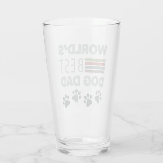 De beste hondenvader ter wereld glas (Achterkant)