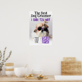 De Beste hondenverzorger Shih Tzu Geen Logo QR cod Poster (Keuken)