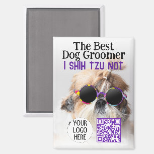 De beste hondenverzorger Shih Tzu Niet Logo QR-cod Magneet