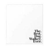 De beste hondenwandelaar ooit. notitieblok (Voorkant)