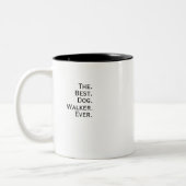 De beste hondenwandelaar ooit. tweekleurige koffiemok (Links)