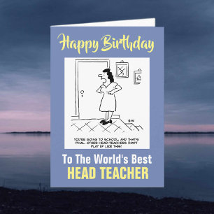 De beste hoofdleraar ter wereld - Happy Birthday Kaart