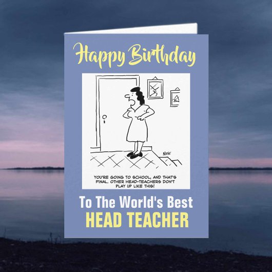 De beste hoofdleraar ter wereld - Happy Birthday Kaart