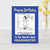 De beste hoofdmeester ter wereld - Happy Birthday Kaart (Gele Bloem)