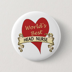 De beste hoofdverpleegster ter wereld ronde button 5,7 cm