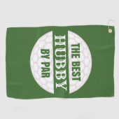 De beste Hubby van Par Golfers Funny Pun Golfhanddoek (Horizontaal)