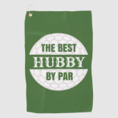 De beste Hubby van Par Golfers Funny Pun Golfhanddoek (Voorkant)